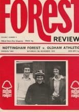 Nottingham Forest v Oldham Athletic  09-Nov-1974