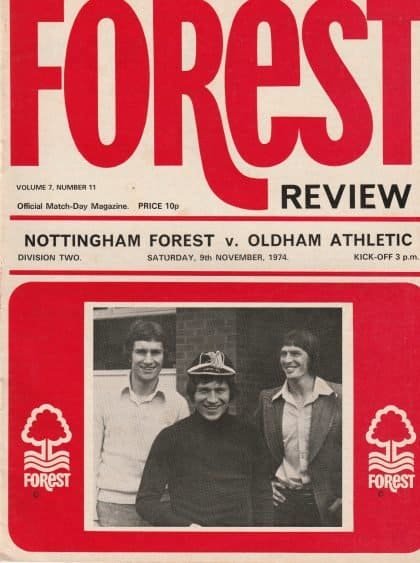 Nottingham Forest v Oldham Athletic  09-Nov-1974