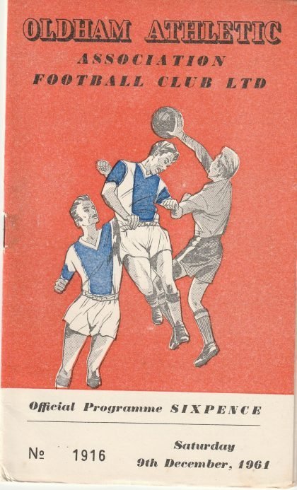 Oldham Athletic v Gillingham  09-Dec-1961