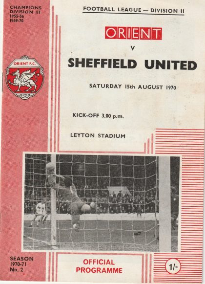 Leyton Orient v Sheffield United 15-Aug-1970