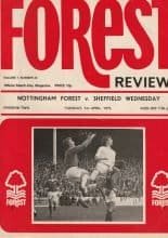 Nottingham Forest v Sheffield Wednesday  01-Apr-1975