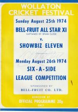 Bell-Fruit All Star XI v Showbiz Eleven   26-Aug-1974