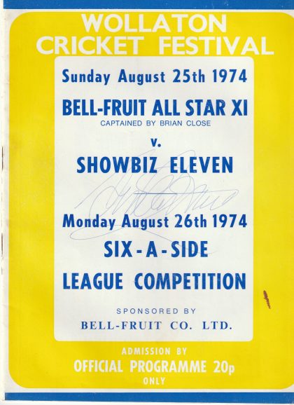 Bell-Fruit All Star XI v Showbiz Eleven   26-Aug-1974