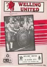 Welling United v St Albans City  20-Dec-1986