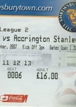 Shrewsbury Town v Accrington Stanley 15-Sep-2007