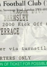 Fulham v Barnsley 10-Sep-2000