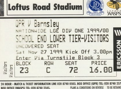 Queens Park Rangers v Barnsley 27-Nov-1999