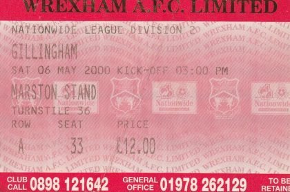 Wrexham v Gillingham    06-May-2000