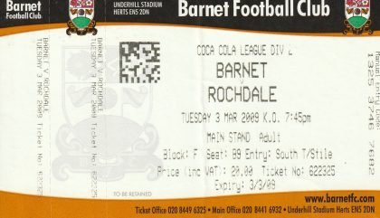 Barnet v Rochdale 03-Mar-2009