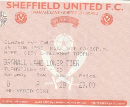 Sheffield United v Sheffield Wednesday 05-Aug-1995