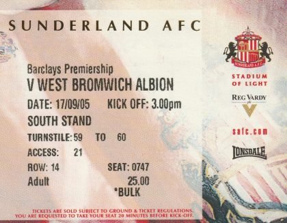 Sunderland v West Bromwich Albion  17-Sep-2005