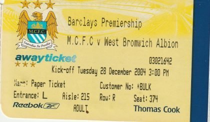 Manchester City v West Bromwich Albion 28-Dec-2004