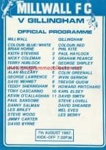 Millwall v Gillingham  07-Aug-1987