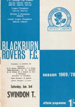 Blackburn Rovers v Swindon Town 03-Jan-1970