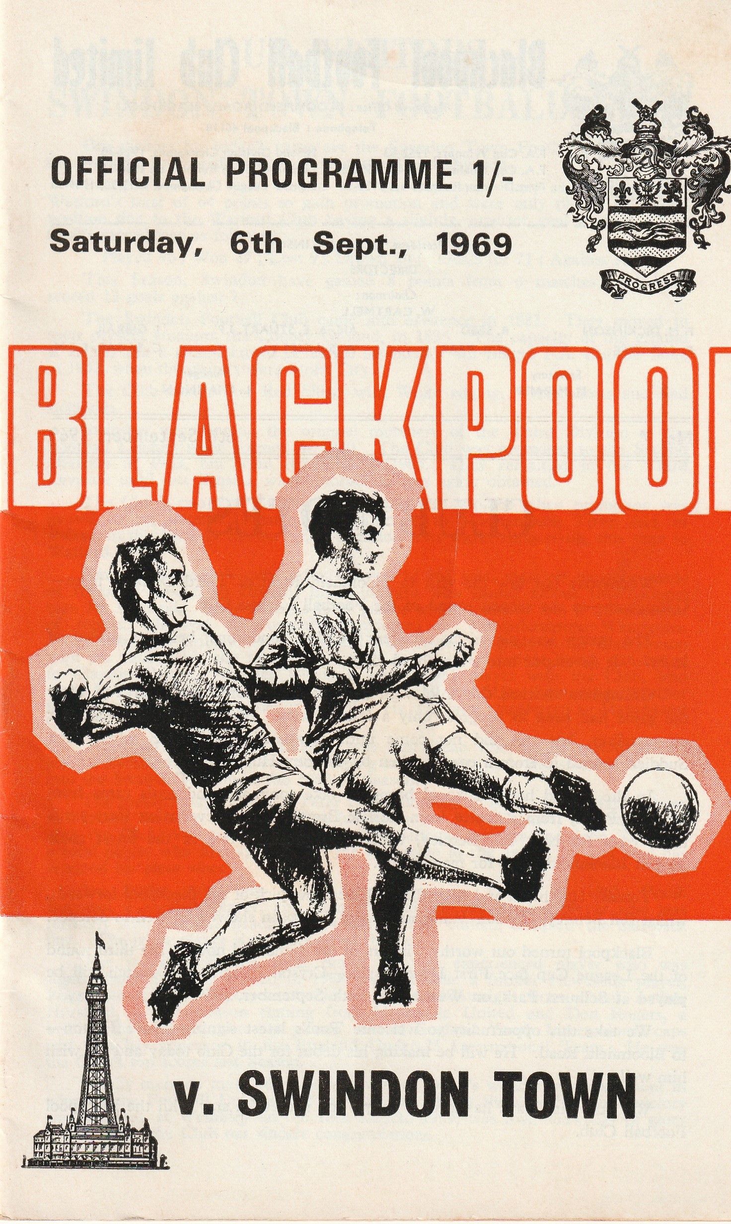 Blackpool v Swindon Town 06-Sep-1969 - ProgrammeCollector.Net 