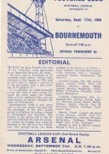 Gillingham v Bournemouth & Boscombe Athletic  17-Sep-1966
