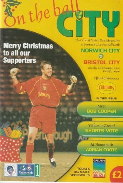 Norwich City v Bristol City 19-Dec-1998