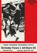 Grimsby Town v All Stars XI  03-Apr-1973