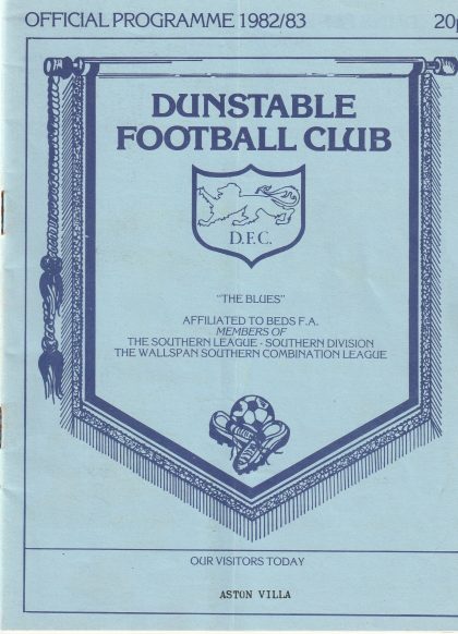 Dunstable Town v Aston Villa  10-Aug-1982