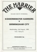 Kidderminster Harriers v Birmingham City 02-Aug-1995