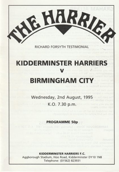 Kidderminster Harriers v Birmingham City 02-Aug-1995