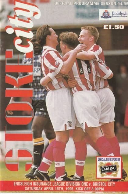 Stoke City v Bristol City 15-Apr-1995