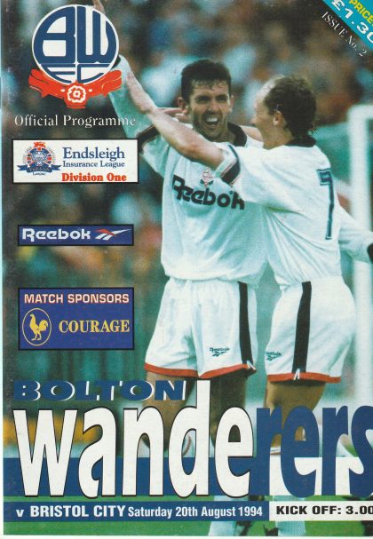 Bolton Wanderers v Bristol City 20-Aug-1994