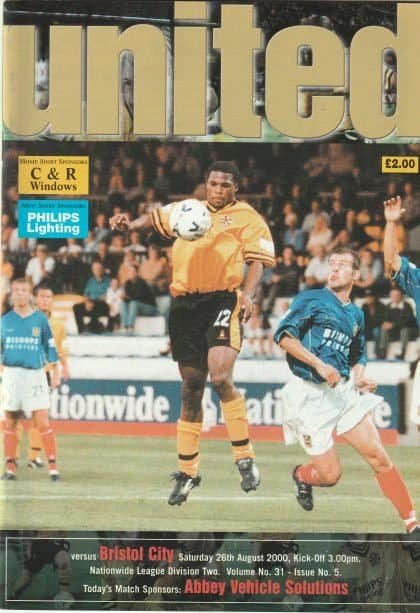 Cambridge United v Bristol Rovers 26-Aug-2000