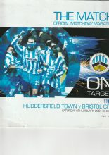 Huddersfield Town v Bristol City 06-Jan-2001