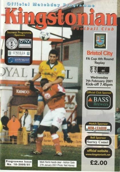 Kingstonian v Bristol City   07-Feb-2001