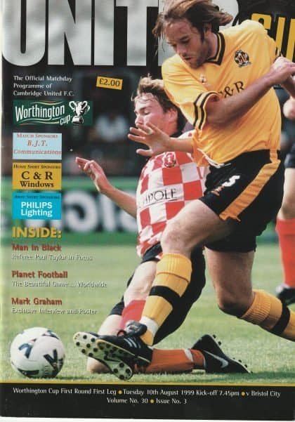 Cambridge United v Bristol Rovers 10-Aug-1999