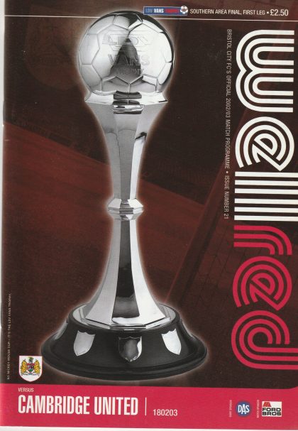 Bristol City v Cambridge United   18-Feb-2003