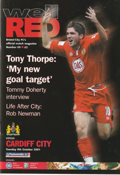 Bristol City v Cardiff City 09-Oct-2001