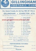 Gillingham v Charlton Athletic 02-Aug-1969