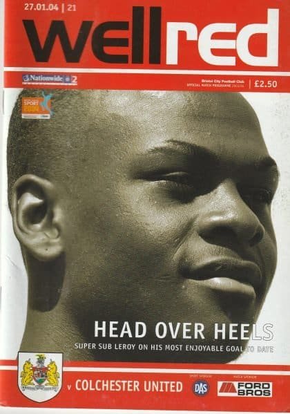 Bristol City v Colchester United  27-Jan-2004
