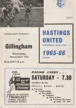 Hastings United v Gillingham  17-Nov-1965