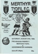 Merthyr Tydfil v Kidderminster Harriers 07-Aug-1999