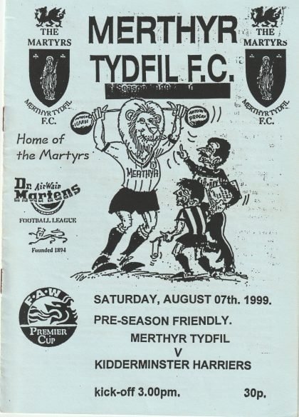 Merthyr Tydfil v Kidderminster Harriers 07-Aug-1999