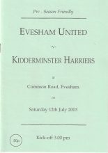 Evesham United v Kidderminster Harriers 12-Jul-2003