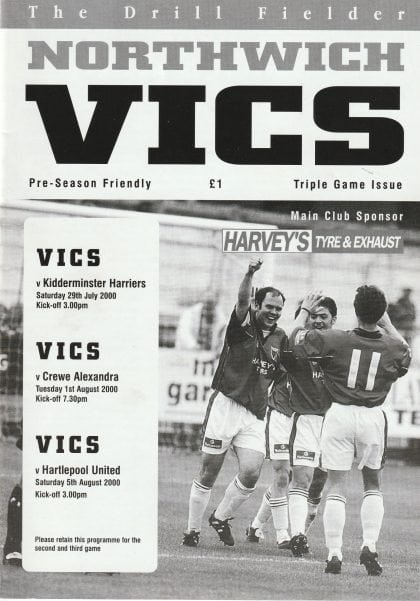 Northwich Victoria v Kidderminster Harriers 29-Jul-2000