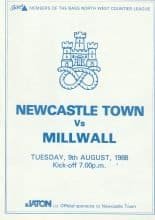 Newcastle Town v Millwall 09-Aug-1988