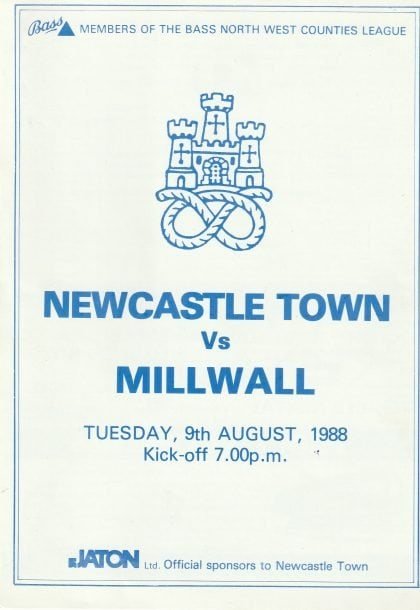 Newcastle Town v Millwall 09-Aug-1988