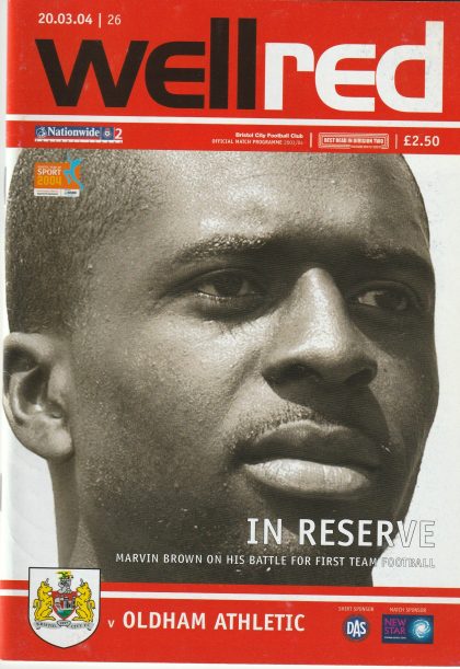 Bristol City v Oldham Athletic 20-Mar-2004