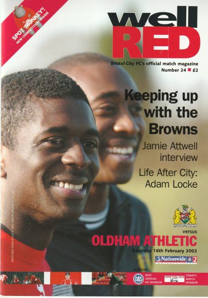 Bristol City v Oldham Athletic 16-Feb-2002