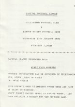 Gillingham Reserves v Leyton Orient Reserves 11-Jan-1989
