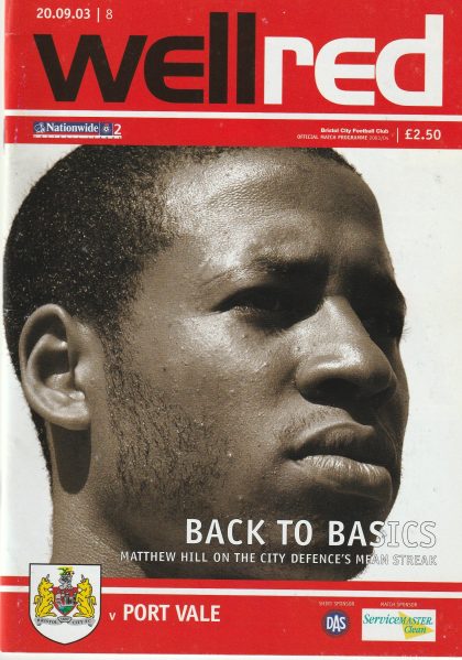 Bristol City v Port Vale  20-Sep-2003