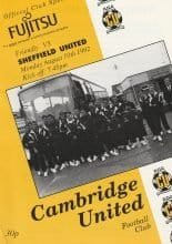 Cambridge United v Sheffield United 10-Aug-1992