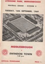 Middlesbrough v Swindon Town 16-Sep-1969