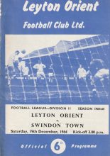 Leyton Orient v Swindon Town 19-Dec-1964