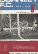 Burnley v Swindon Town 20-Nov-1968